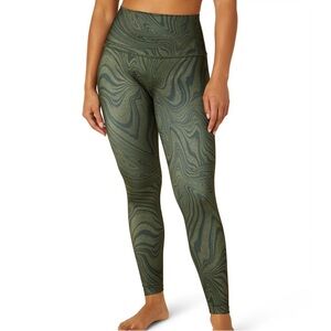 Beyond Yoga Olive Green Swirl Print Leggings Size Small